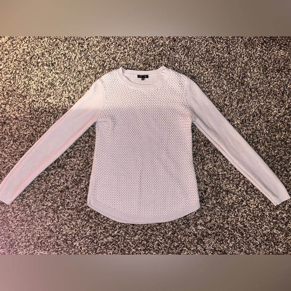 Lety & Me Gray Basket Woven Long Sleeve Top